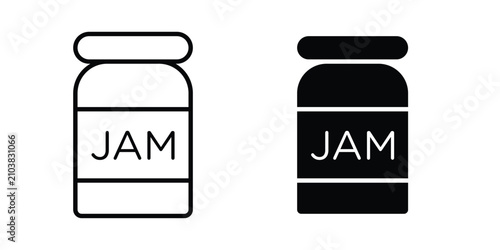 Jam icon line illustrations set