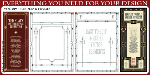 Premium Luxury Vintage Frames and Borders Vector Set
