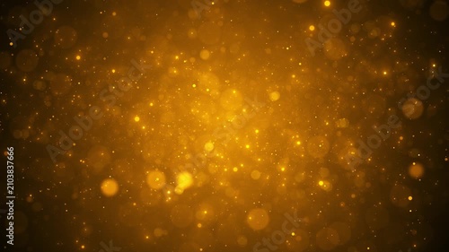 Golden bokeh particle background warm glowing dust, soft light orbs, rich atmosphere. celebration , luxury intros, festive titles, wedding overlays, award promos, elegant cinematic motion backgrounds.