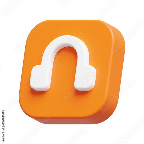 Headphone Icon 3D