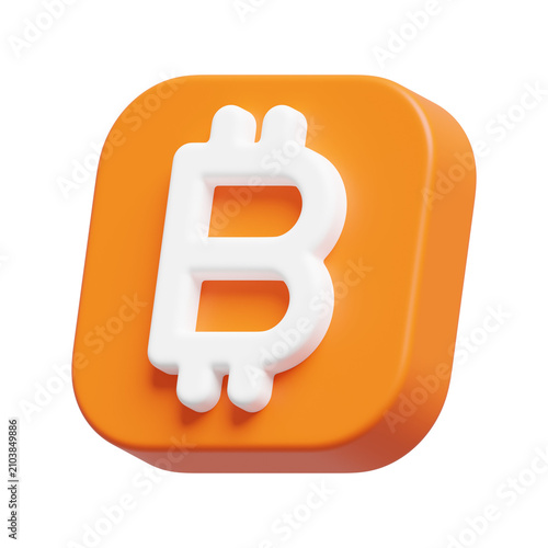 Crypto Bitcoin Icon 3D