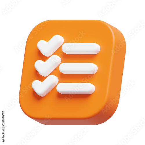 Check List Icon 3D