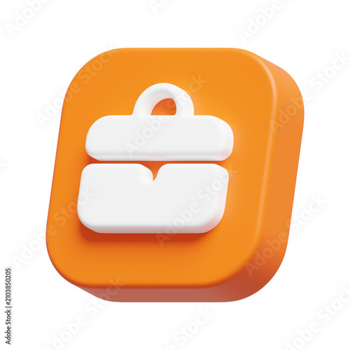 Briefcase Icon 3D