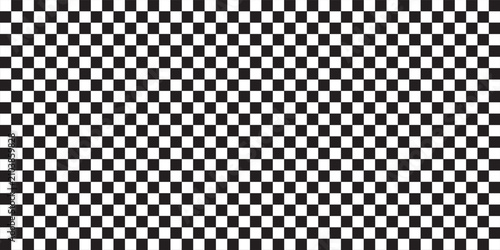 Quadro su tela Black and white checkered pattern