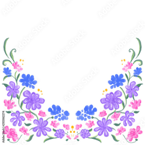 floral frame with flowers