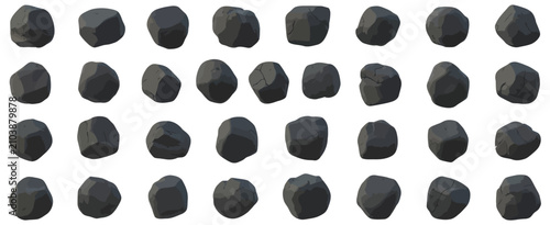 Photos low poly rock and stone vector set featuring geometric landscape elements with f
