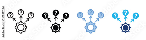 Foto Whys icon set multiple style collection