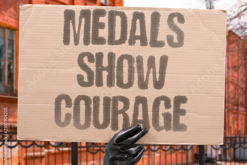 Obraz na plátně "Medals Show Courage" Awards demonstrate bravery