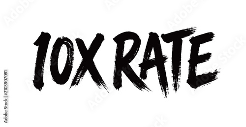 Fotografie 10X RATE Handwriting