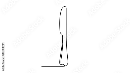 Simple knife illustration on white background.