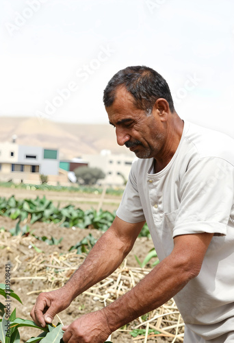 Mature middle eastern farme...