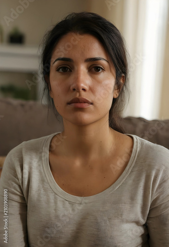 Young adult woman with a ne...