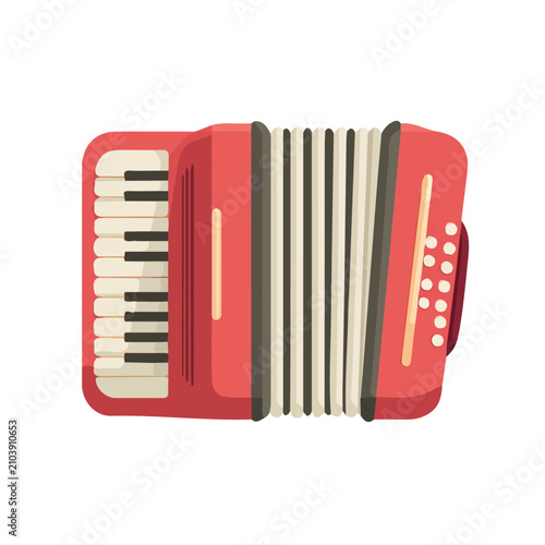 Minimal 2D flat vector of a Accordion, icon-style illustration on a white background