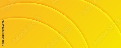 Foto Minimalist yellow background with soft semi-circle shape, elegant modern design element for digital templates, posters, and professional web banners
