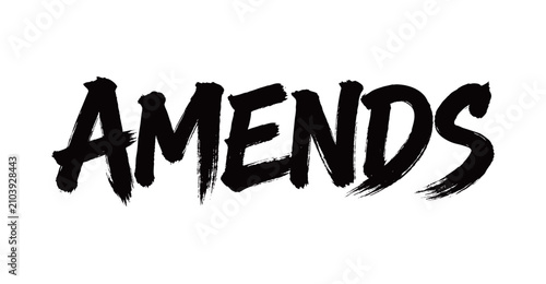 Bild auf Leinwand AMENDS Handwriting