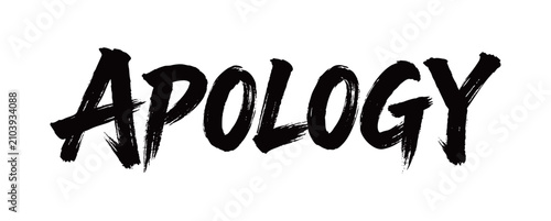 Quadro su tela APOLOGY Handwriting