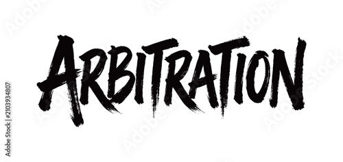Schilderij op canvas ARBITRATION Handwriting