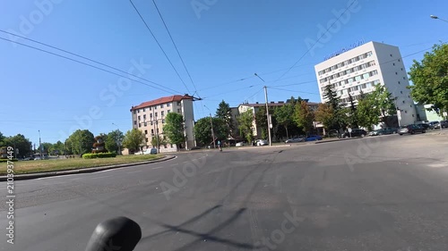 Gravel bicycle ride on the road in the summer season