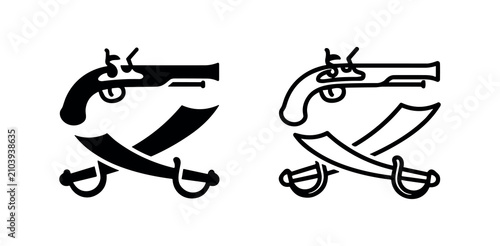 Traditional folding fan icon set, vector illustration of oriental cultural cooling symbols on white background.