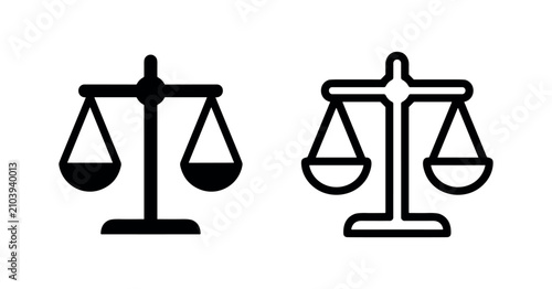 Bild auf Leinwand Justice balance scales law symbol icon