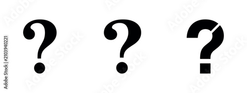 Tableau sur toile Question Mark Icons Vector Set