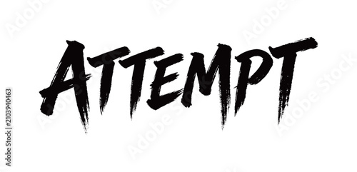 Tableau sur toile ATTEMPT Handwriting