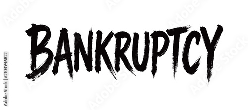 Tableau sur toile BANKRUPTCY Handwriting