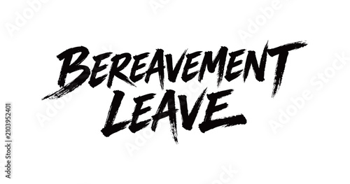 Schilderij op canvas BEREAVEMENT LEAVE Handwriting