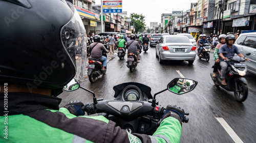 traffic jam in the city
