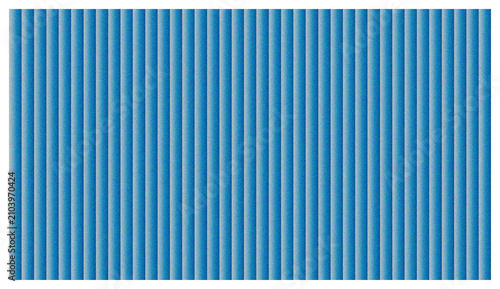 Bright blue vertical ribbed textured surface pattern background with vertical background material