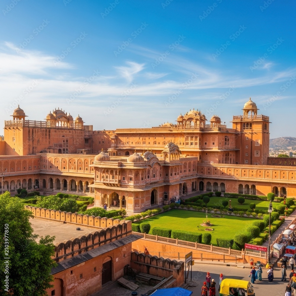 Fototapeta premium Amber Fort Jaipur Rajasthan India Historic Architecture.