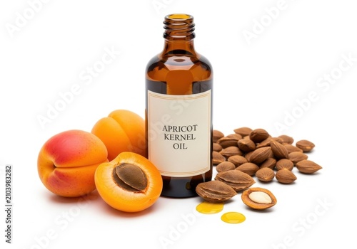 Apricot Kernel Oil with Fresh Apricots and Nuts.