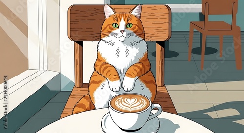 Tabby cat sitting on a wooden chair indoors.