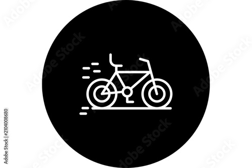 Photography Minimalist bicycle sign for urban cycling safety