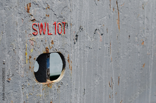 Photography A cargo securing strong point integrated into the main deck bulwark of an offshore support vessel