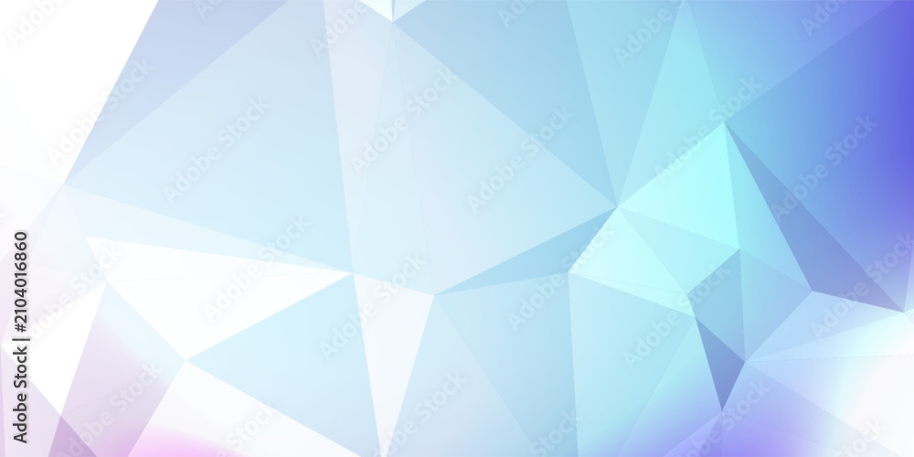 Obraz premium Abstract Low Poly Geometric Background with Blue Polygon Crystal Pattern Vector Illustration.