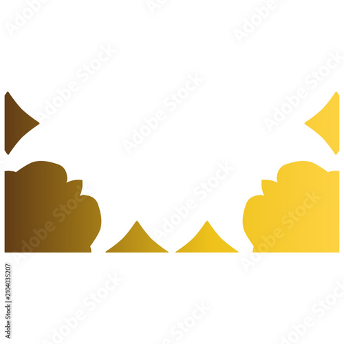Decorative Gold Floral Bottom Ornament