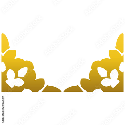 Decorative Gold Floral Bottom Ornament