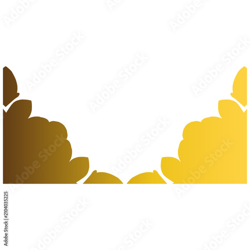Decorative Gold Floral Bottom Ornament