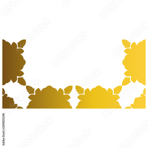 Decorative Gold Floral Bottom Ornament