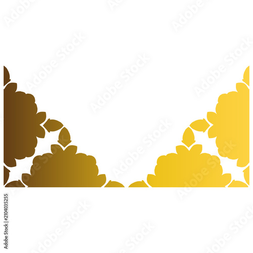 Decorative Gold Floral Bottom Ornament