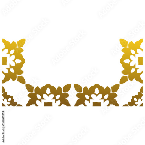 Decorative Gold Floral Bottom Ornament