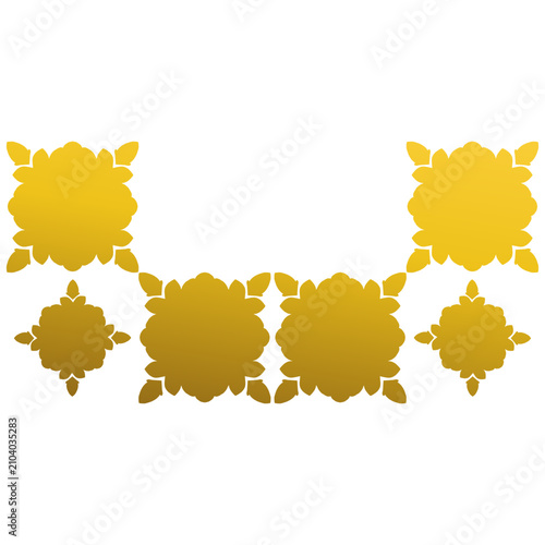 Decorative Gold Floral Bottom Ornament