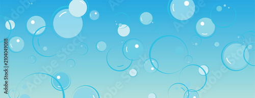 cute background with flying soap bubbles