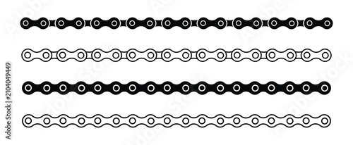 Tableau sur toile Bicycle chain link pattern vector