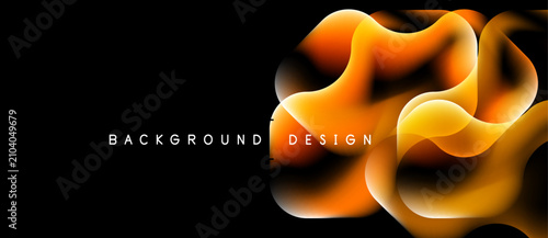 Canvastavla Abstract fluid shapes, warm colors dominate design
