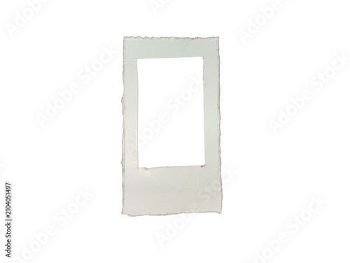 Photography Vintage Kraft Paper Polaroid Photo Frame Mockup Isolated on White Background