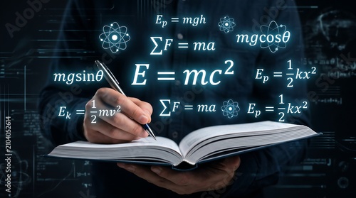 Mathematical Physics Formulas and Scientific Equations Background
