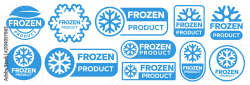 Obraz na płótnie Set Frozen product food package label