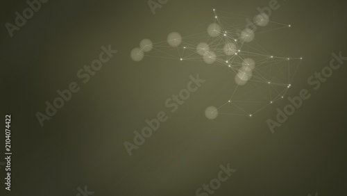 Fotografie Abstract network of points and lines